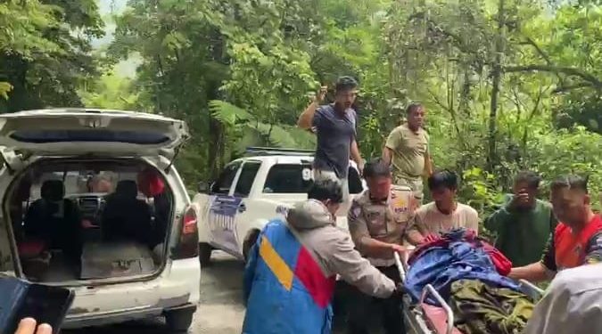 Mobil Bermuatan Kelapa Masuk Jurang di KM 38 Jalur Puncak Tapan-Sungai Penuh, Dua Tewas di Tempat