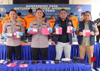 21 Tersangka Diciduk, Jaringan Lintas Kabupaten Digulung Polres Tebo