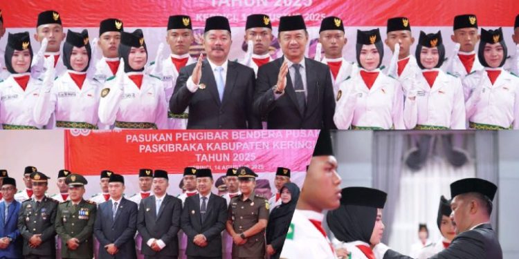 Kukuhkan Paskibraka Kerinci 2025, Bupati Monadi: Tekankan Disiplin, Semangat Juang, dan Cinta Tanah Air