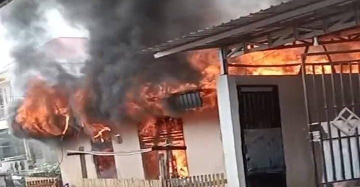 Tiga Rumah Warga Pendung Hilir Hangus Terbakar Saat Waktu Salat Jumat