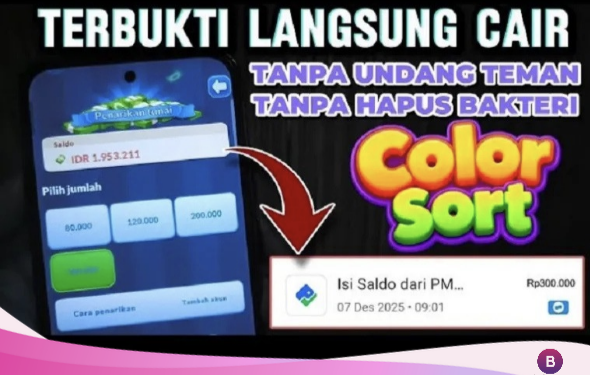 Aplikasi Color Sort 2026 Diklaim Bisa Cairkan Saldo DANA Rp300 Ribu, Fakta atau Sekadar Umpan?