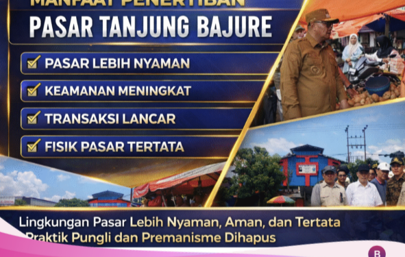Penertiban Pasar Tanjung Bajure Kini Lebih Rapi, Aman, dan Bebas Pungli