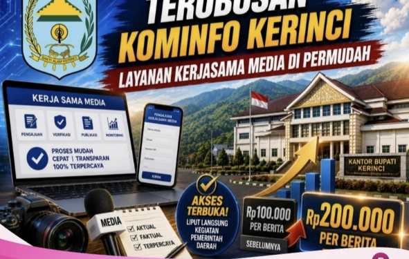 Terobosan Kominfo Kerinci 2026:Layanan Kerja Sama Media Online Dipermudah, Standar Publikasi Naik Dua Kali Lipat