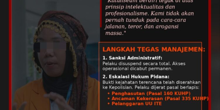Owner Kataliseum Seret Oknum Mahasiswa Unja Ke Ranah Pidana Atas Orkestrasi Teror dan Ancaman Keselamatan Nyawa